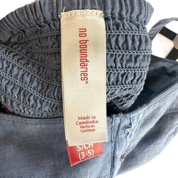 No Boundaries Butterfly Print Dress Womens S(3-5) Gray/Pink/Black Smocked Skater - Picture 7 of 9